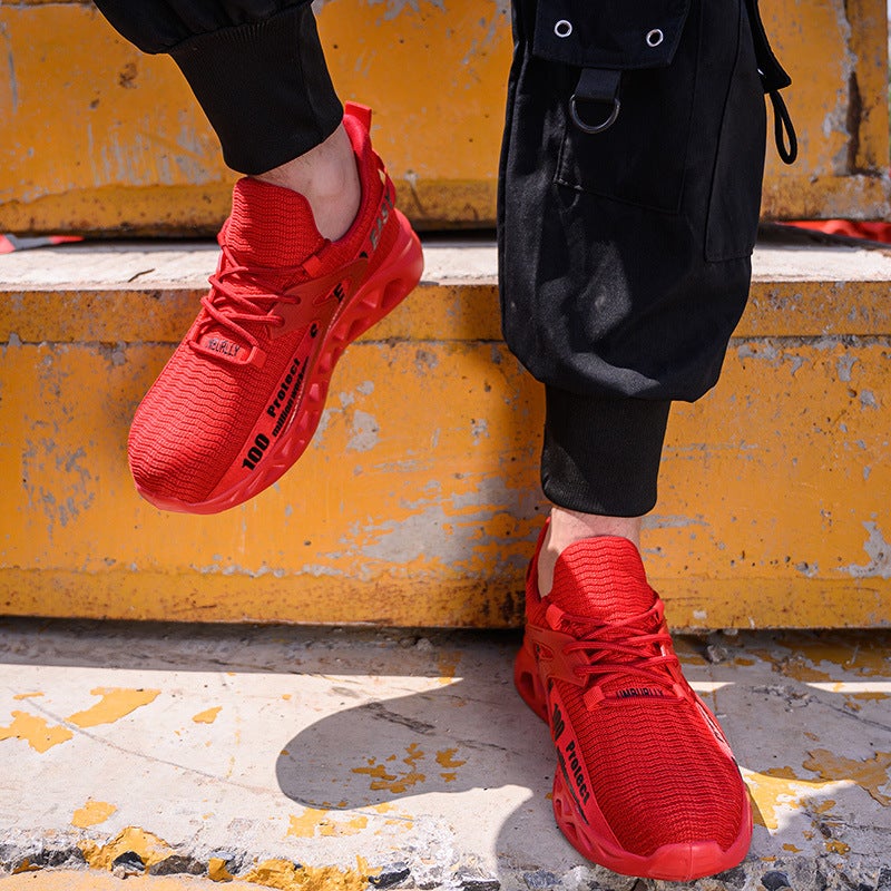 Men'S Labor Protection Shoes Light Four Seasons Can Wear Anti-Smash Anti-Puncture Steel Standard Steel Toe Safety Shoes A Generation Of Hair - Image 3